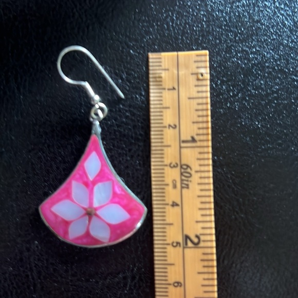 Vintage Mexican Alpaca Earring and Barrette Set - Picture 7 of 8